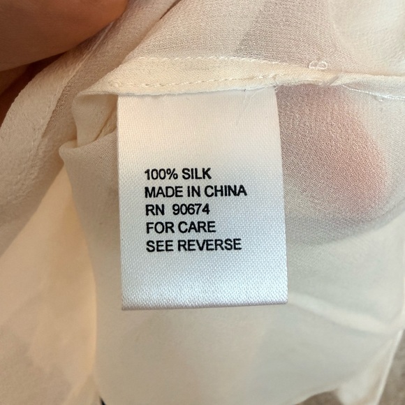 Boston Proper Cream Ruffle Blouse - Picture 4 of 4